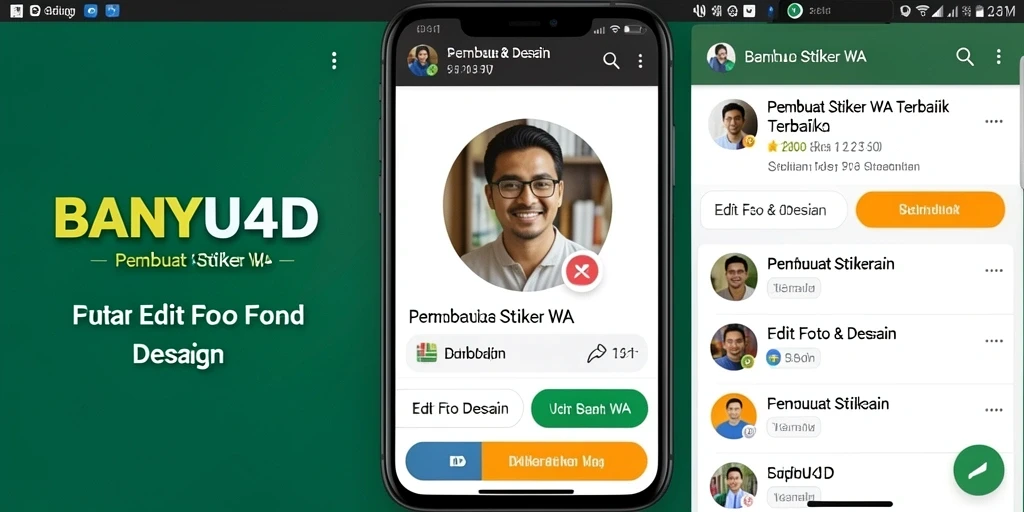 Tampilan antarmuka BANYU4D saat membuat stiker untuk WA.