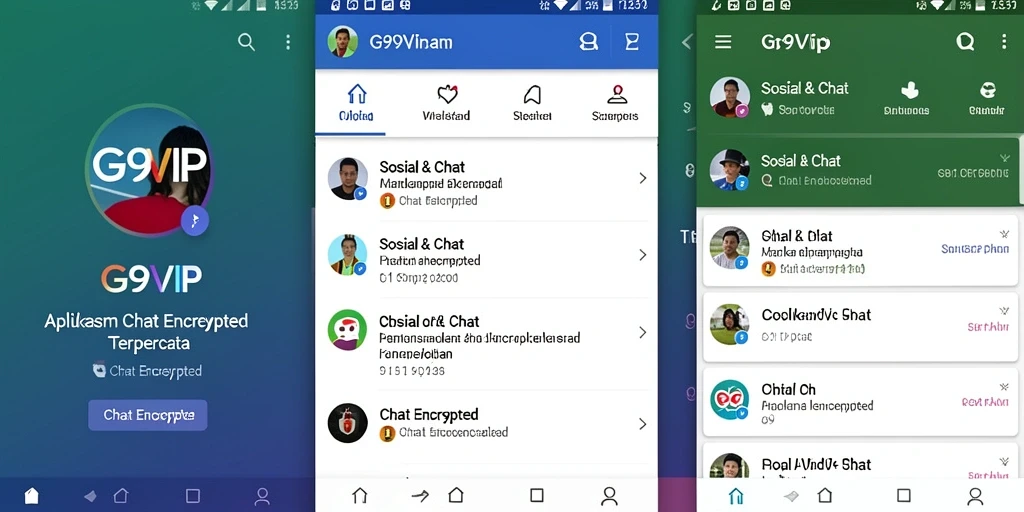 Tampilan antarmuka G9VIP dengan fitur Chat Encrypted.