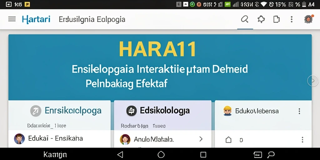 Tampilan antarmuka HARTA11 yang menarik dengan akses mudah ke berbagai informasi.