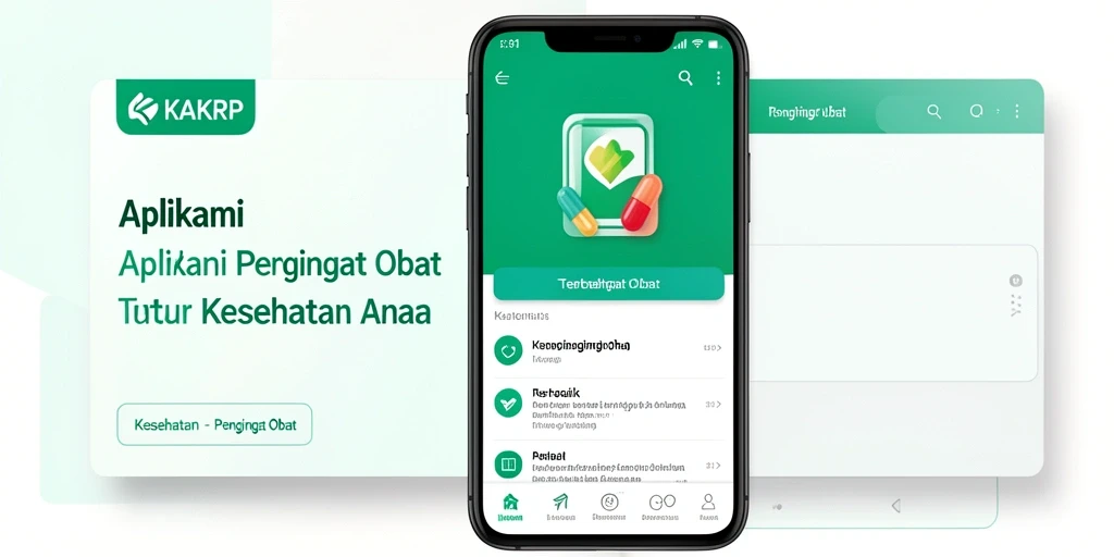 Tampilan antarmuka sederhana KAKRP yang memudahkan pengaturan pengingat obat.