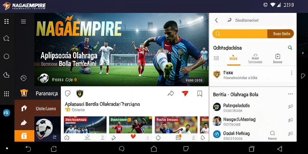Tampilan antarmuka aplikasi NAGAEMPIRE yang modern dan informatif.