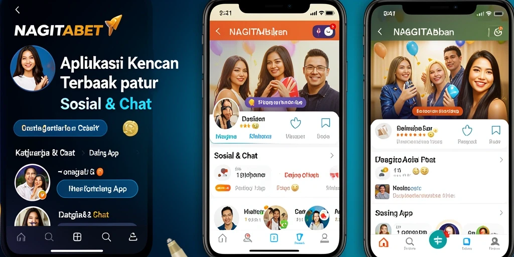 Antarmuka modern dan interaktif dari NAGITABET untuk kencan.