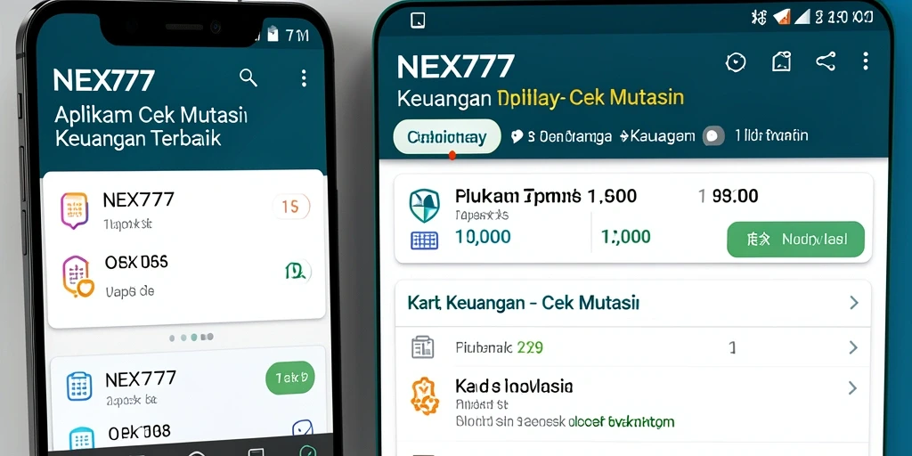Antarmuka NEX777 menampilkan detail mutasi keuangan secara jelas dan terstruktur.