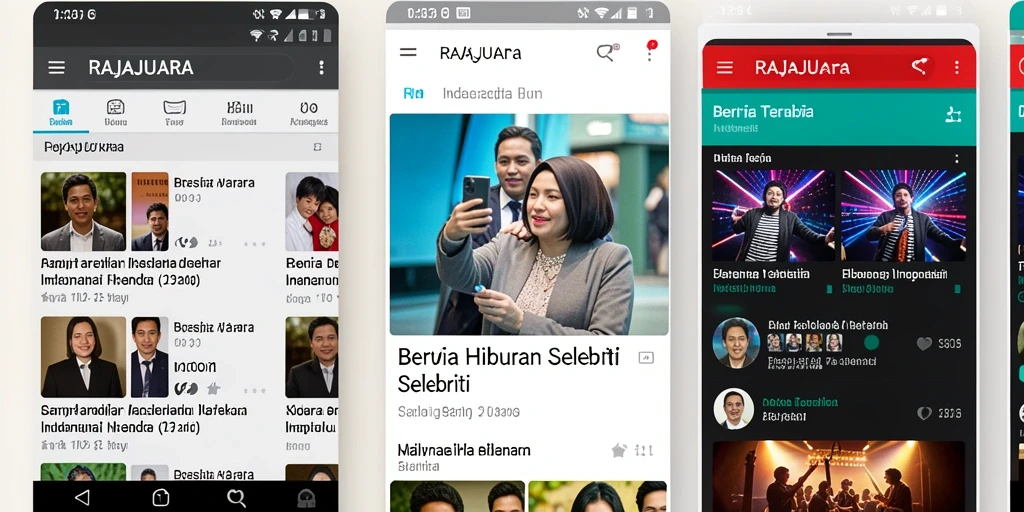 Tampilan antarmuka aplikasi RAJAJUARA yang menarik dan informatif.